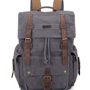 Paraffin Outdoor Canvas Backpack Hiking Camping Rucksack Heavy Duty Daypack Scho